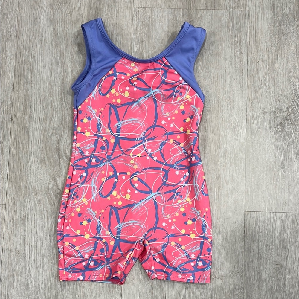 Girls gymnastics bodysuit  in Pink and Blue
